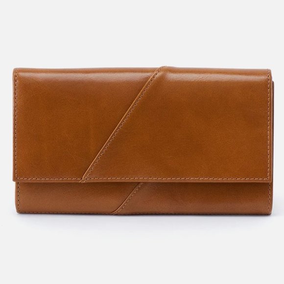 NWT New Hobo Charter Clutch Wallet Truffle Leather Retired Rare